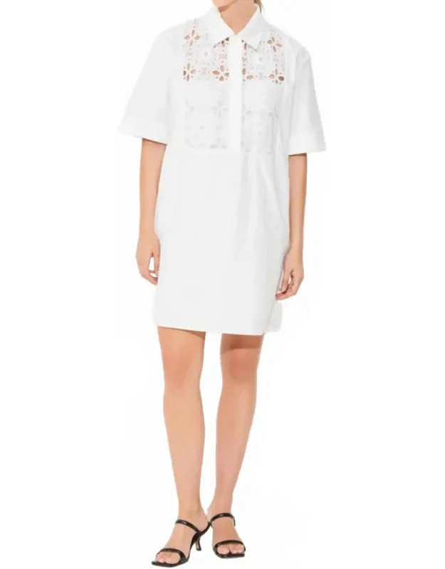 Cross Button Front Mini Dress