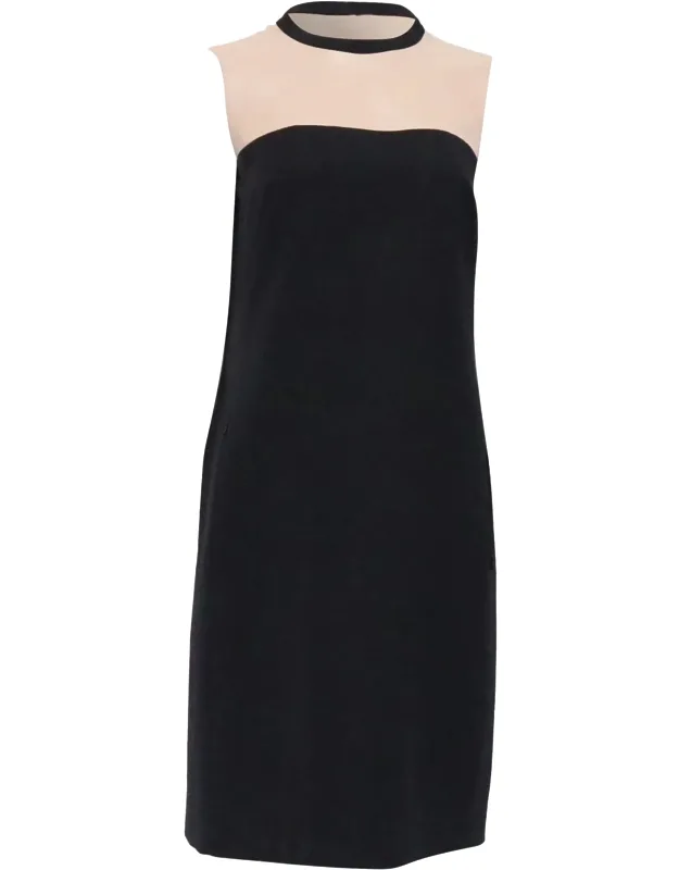 Color-blocked Mini Shift Dress