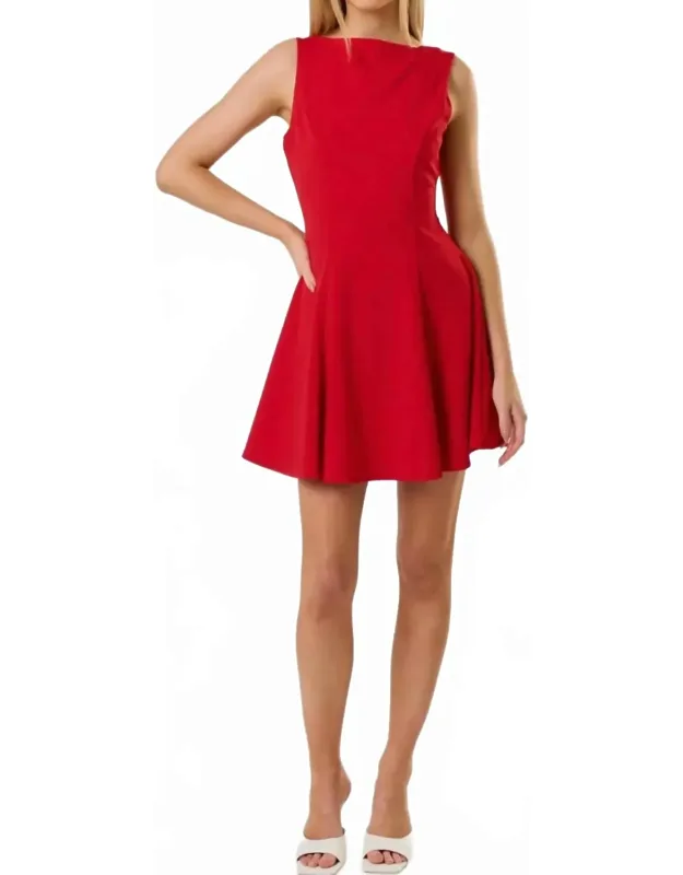Low Back Skater Mini Dress
