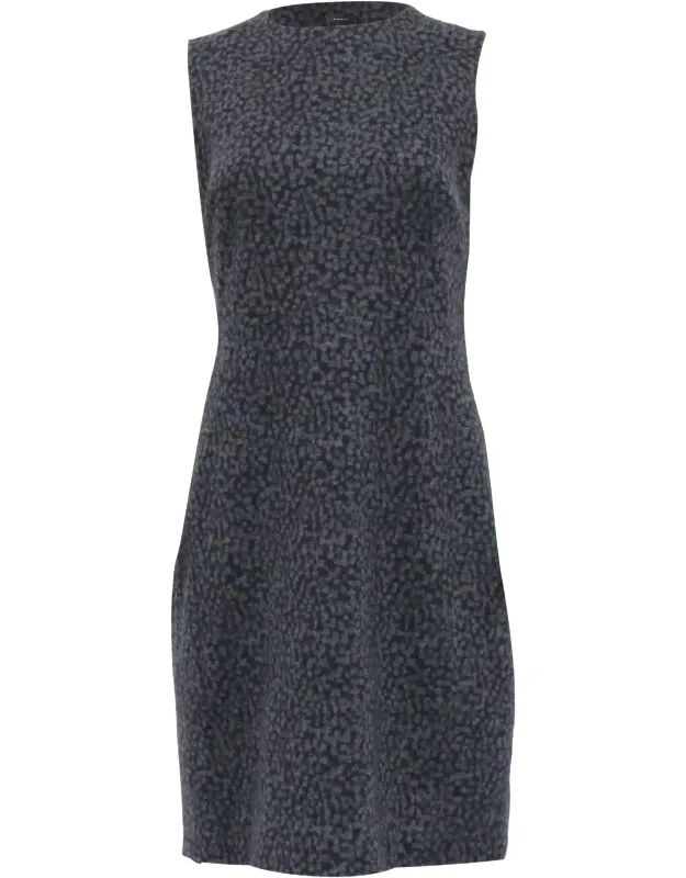 Patterned Mini Shift Dress