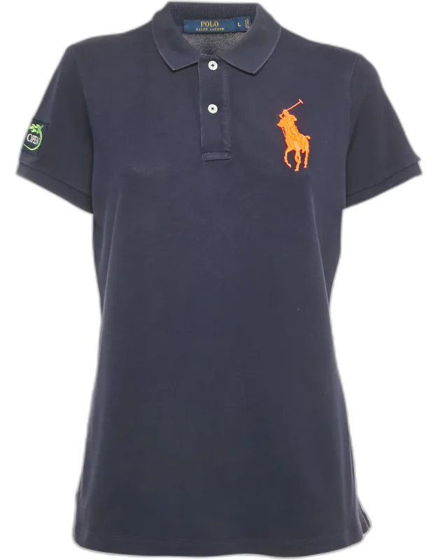 Logo Embroidered Cotton Polo T-shirt