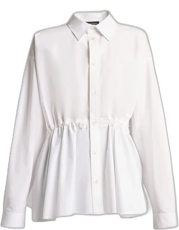 Hourglass Poplin Mini Shirtdress