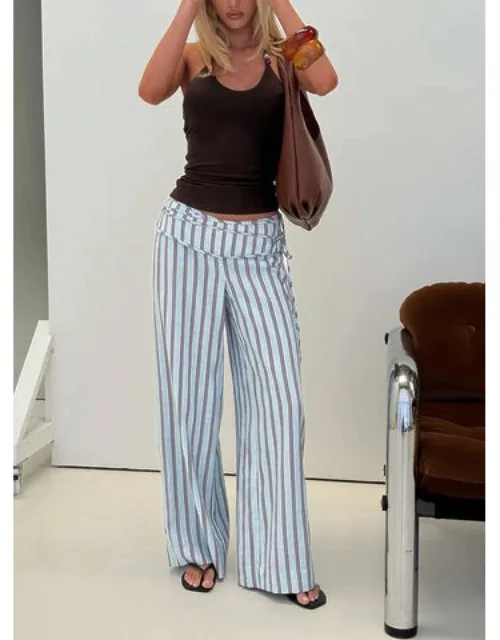 Silver Moon Linen Blend Tie Pants