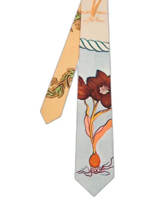 Textile Print Silk Tie