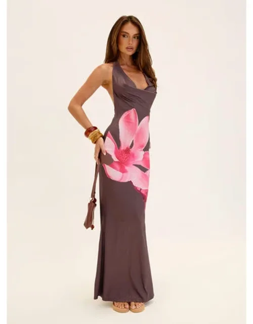 Raleina Halter Cowl Neck Maxi Dress