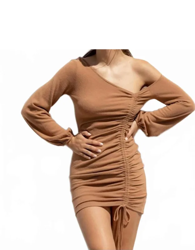 Bodycon Front Ruching Dress