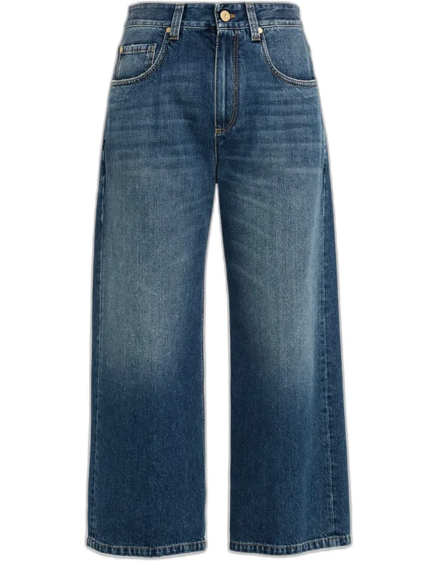 Relaxed Straight-leg Ankle Jeans