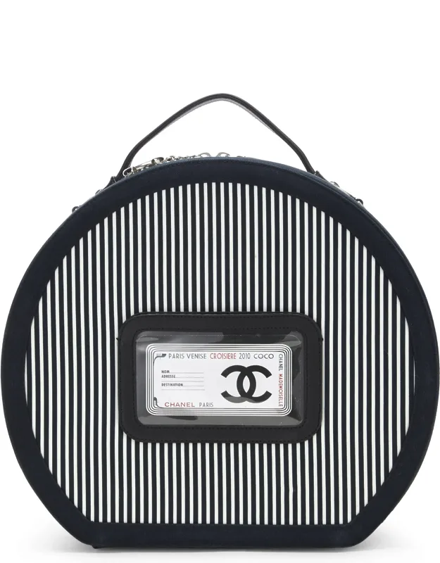 Paris-venice Striped Canvas Rialto Hat Box