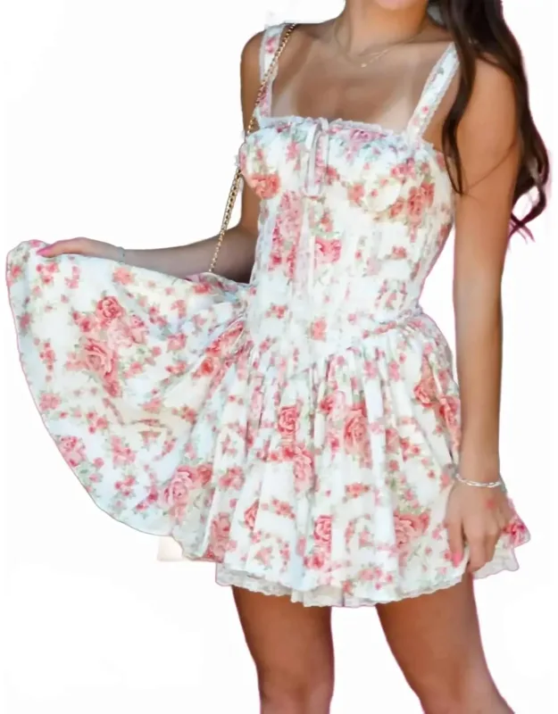 Floral Corset Mini Dress