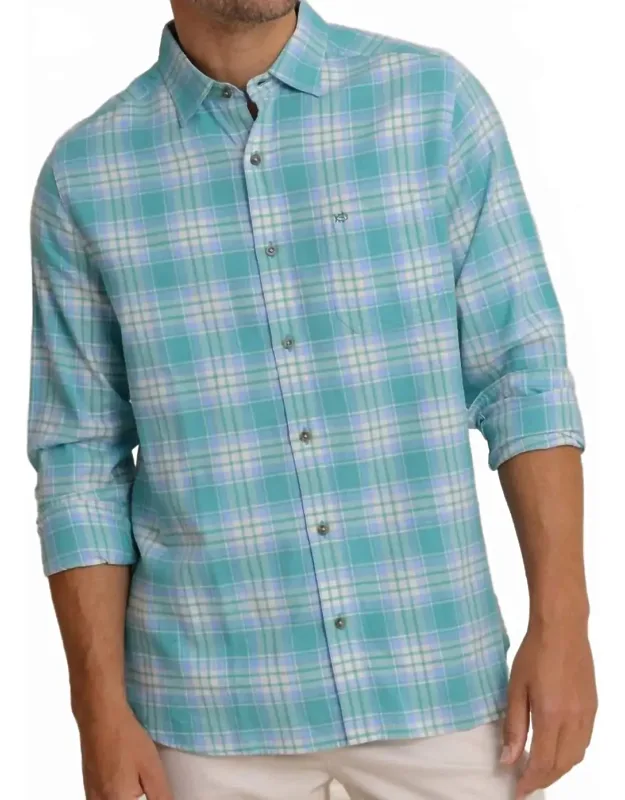 Ashborough Plaid Brushed Twill Sport Shirt