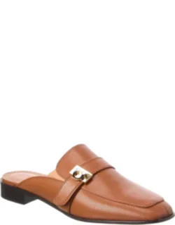 Hug Buckle Leather Mule