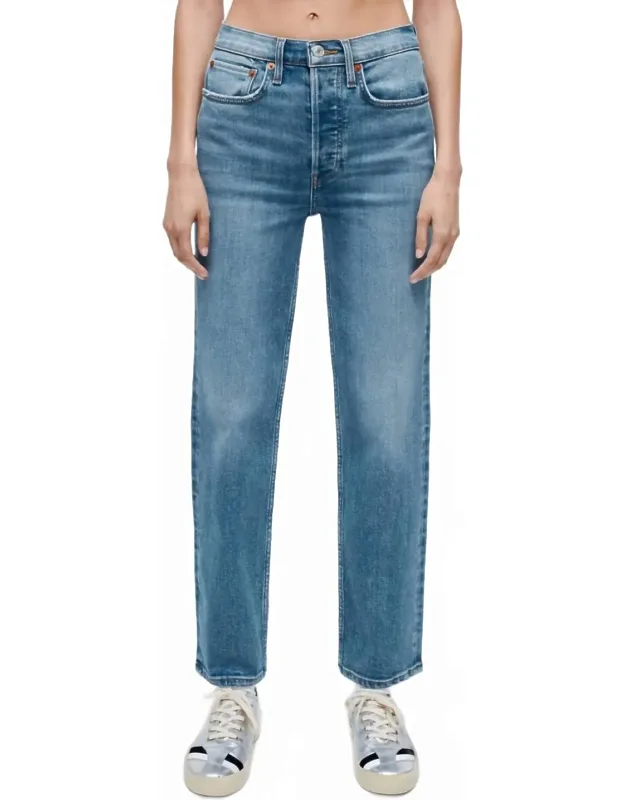 Comfort Stretch High Rise Stove Pipe Jeans