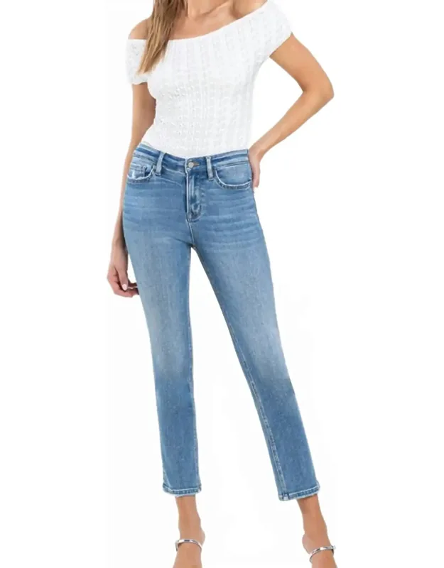High Rise Slim Straight Jeans