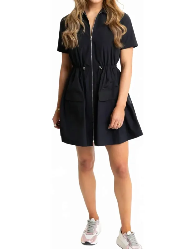 Pocket Cinch Waist Dress