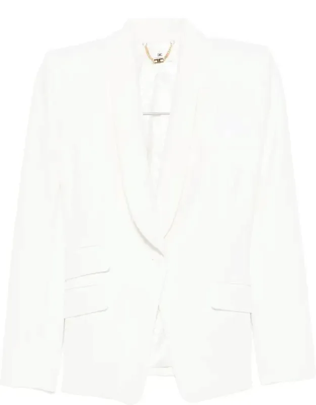 Elisabetta Franchi Suit With Shawl Lapels, Flap Pockets