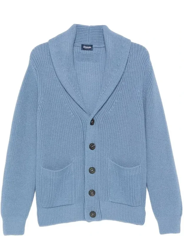 Cardigan With Shawl Neck And Patch Pockets