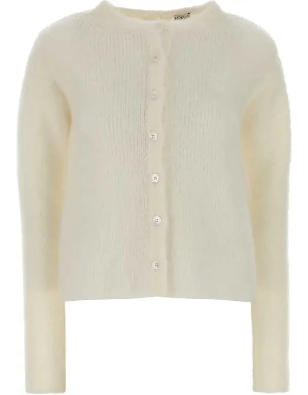 Stretch Mohair Blend Cardigan