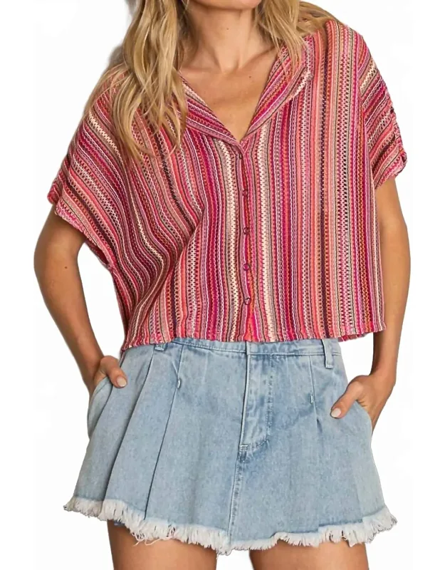 Striped Crop Top