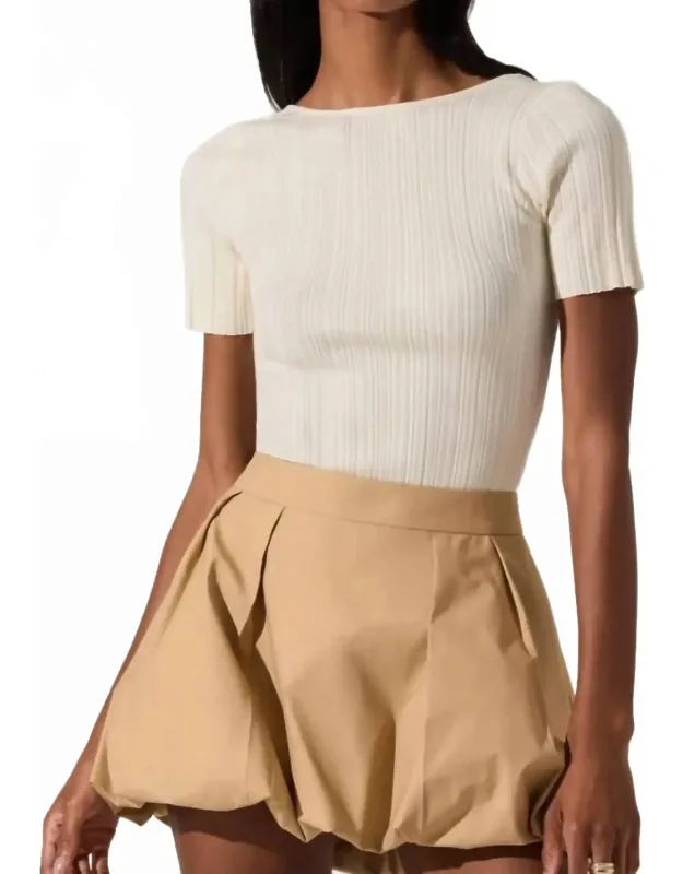 Nikola Sweater Top - Ribbed, Scoop Back