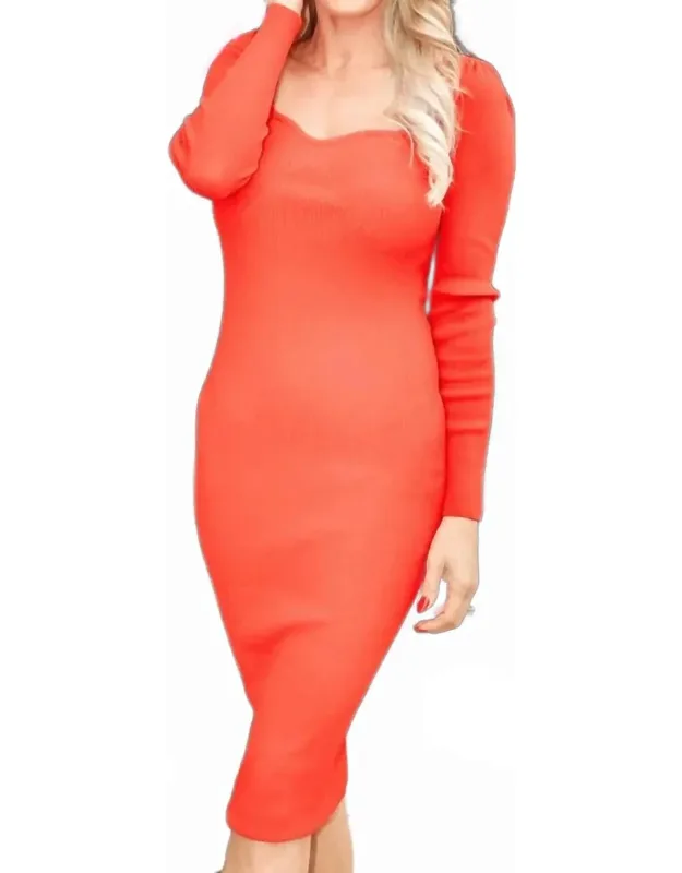 Ribbed Bodycon Midi Dress