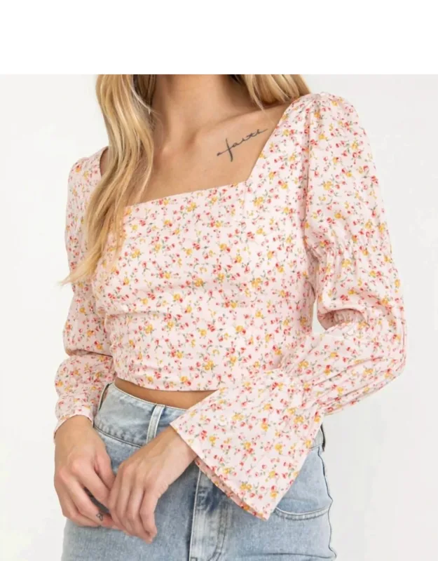 Open Back Floral Top