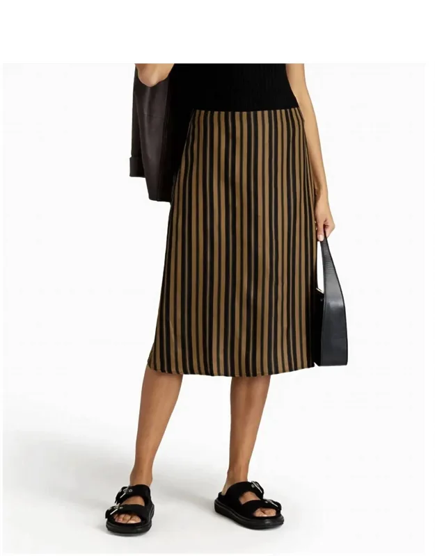 Stripe Midi Skirt