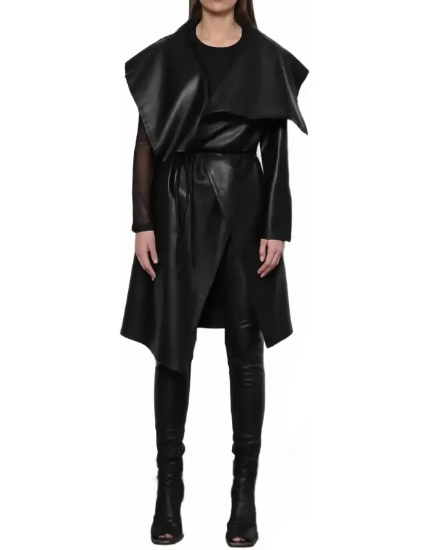 Uneven Long Sleeve Coat
