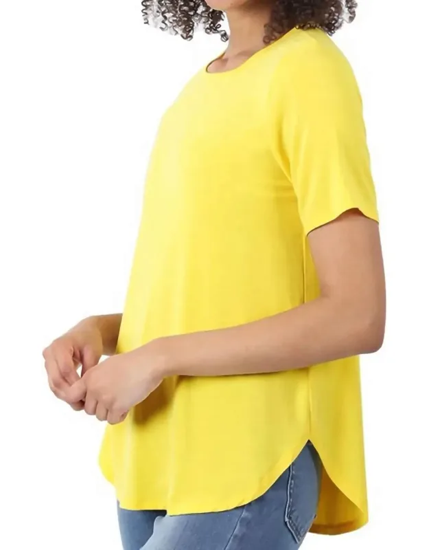 Modal Round Neck Short Sleeve Top