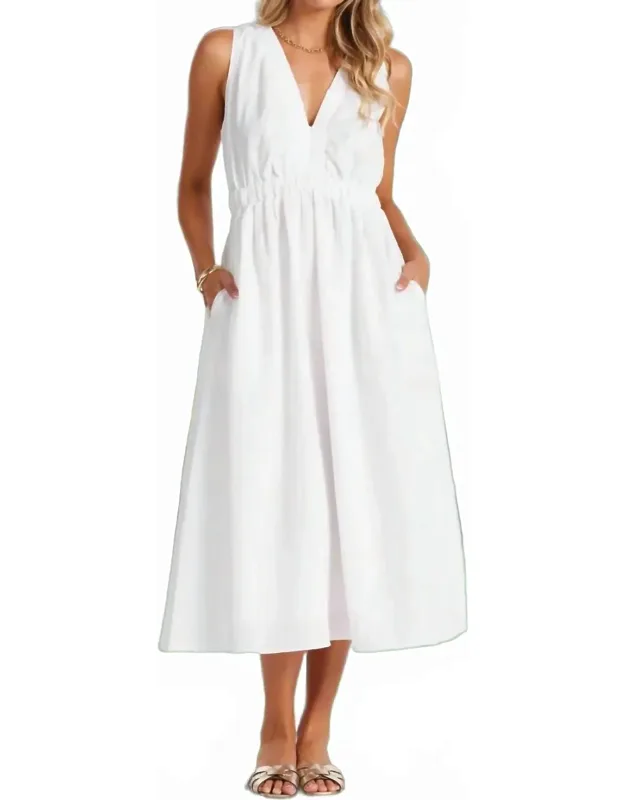 Melina Seersucker Midi Dress