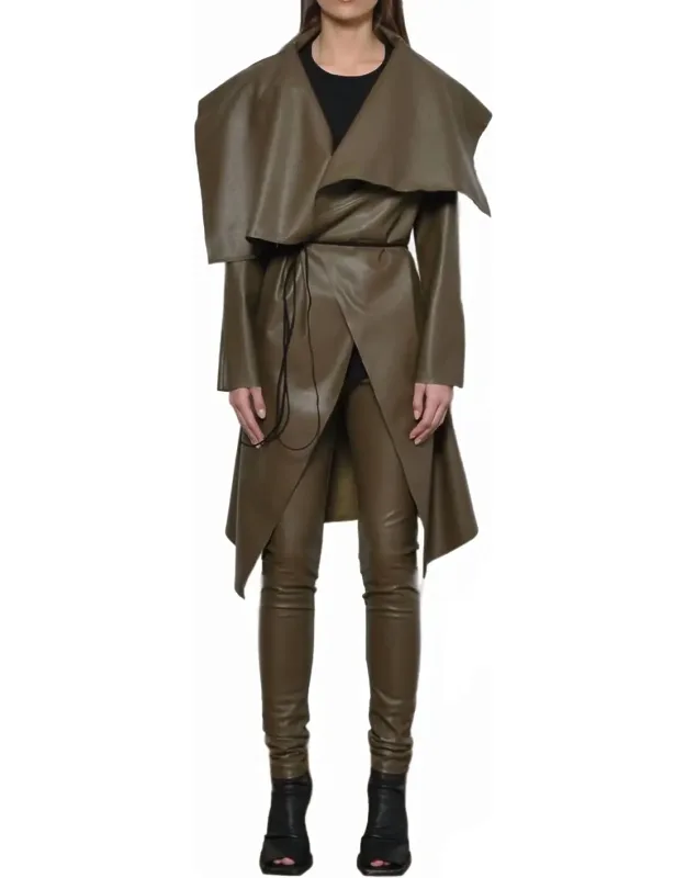Uneven Long Sleeve Coat