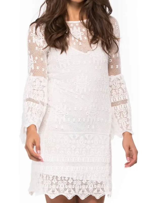 Evoke Aztec Lace Mini Dress