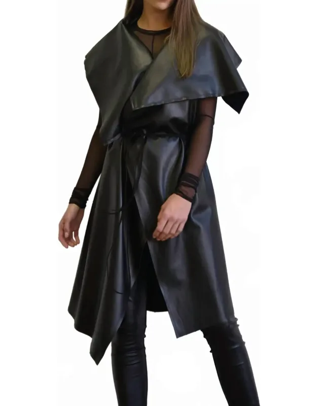 Uneven Sleeveless Coat