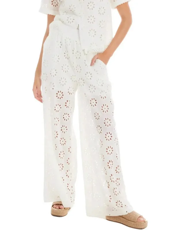 Eyelet Pants