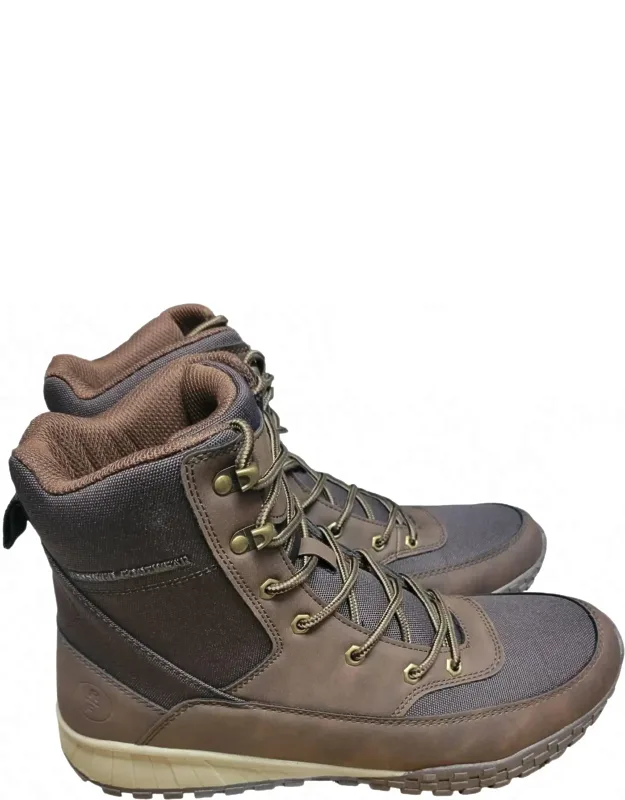Faux Leather Lace-up Boots