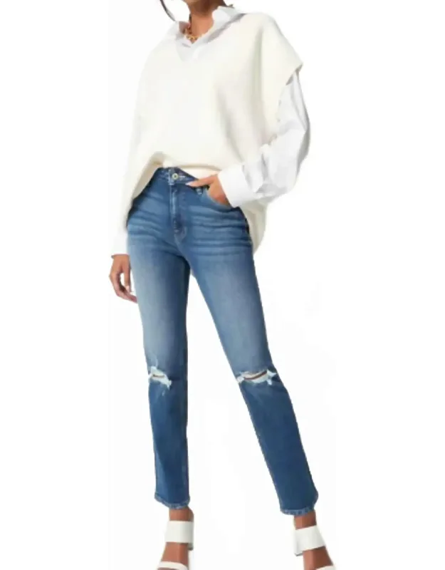 Sultana High Rise Slim Straight Jeans