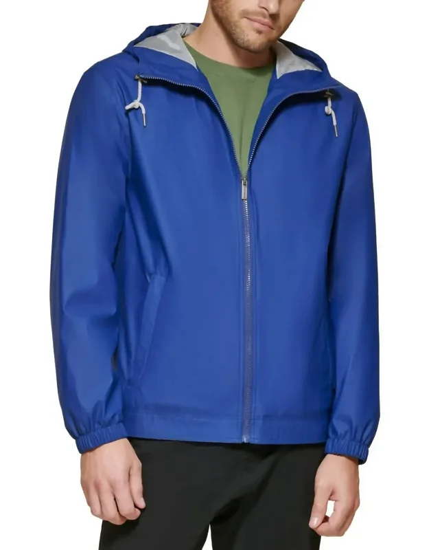Rubberized Rain Hoodie/windbreaker Jacket