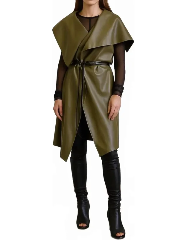 Uneven Sleeveless Coat