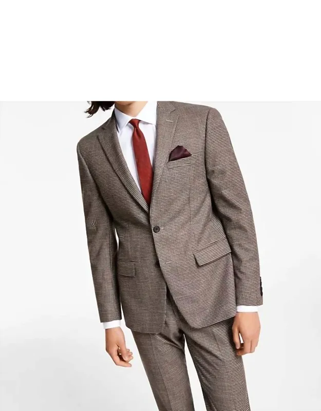 Slim-fit Stretch Check Suit Jacket
