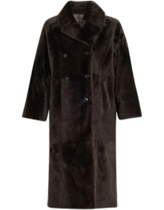 Lacon Double-breasted Shearling Coat