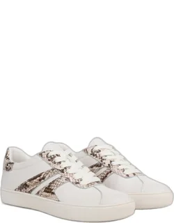 Naturalizer Medina Lace Up Sneaker Shoes, Snake Leather, Contour+ Comfort Technology, 3/8 Inch Platform