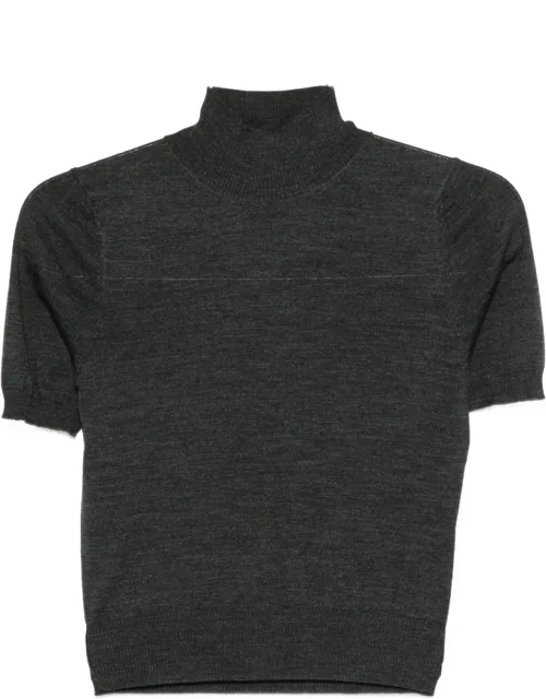 Short-sleeve Roll-neck Sweater