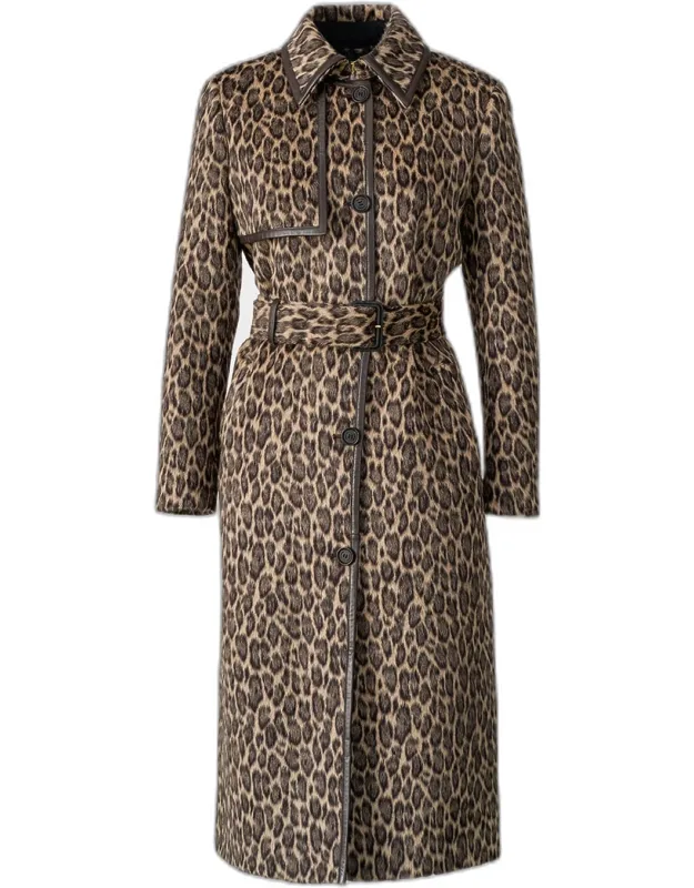 Zeva-a Single-breasted Wool Trench Coat