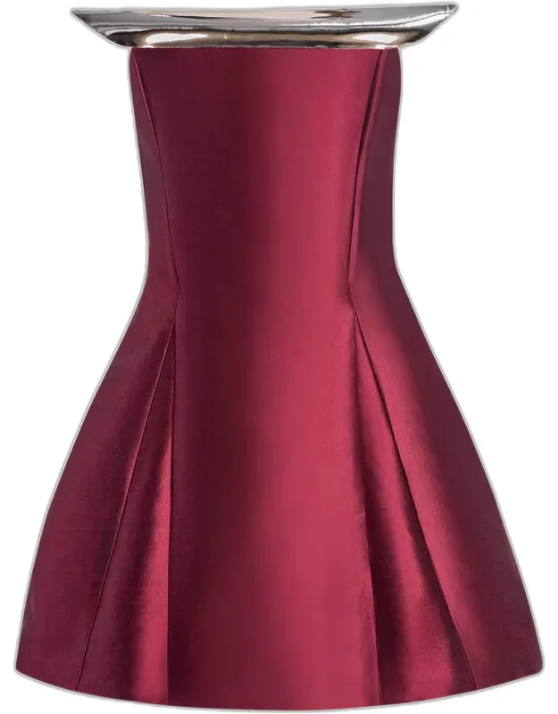 Sculptural Fit-and-flare Mini Dress