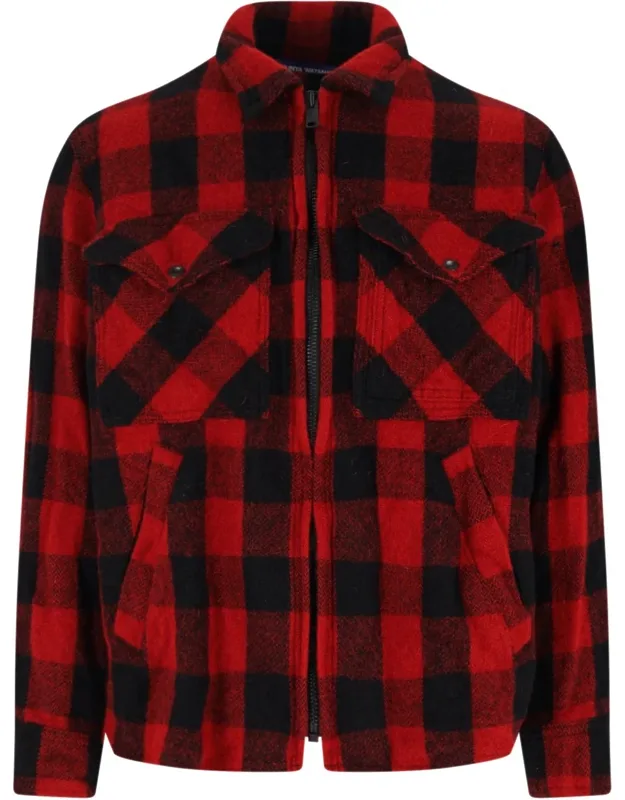 'filson' Shirt Jacket With Check Pattern And Zip Closure