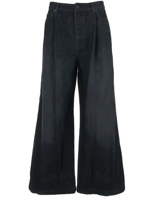 Faded Wide Leg Jeans