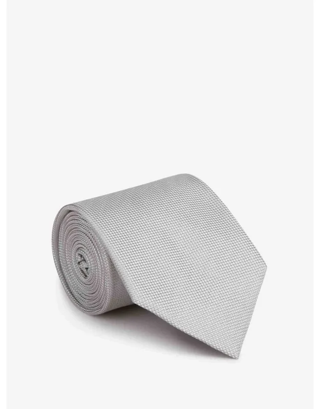 Silk Tie With Polished Finish And Subtle Pattern