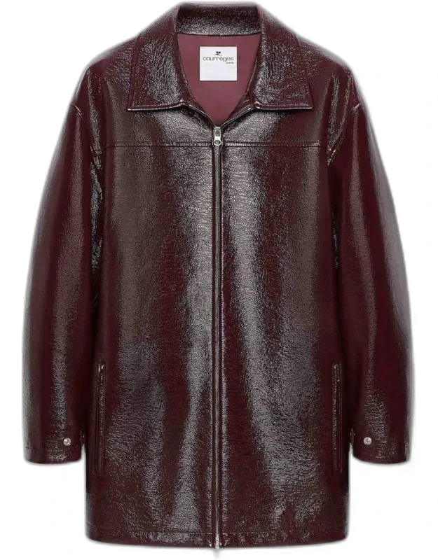 Lacquered Zipper Jacket