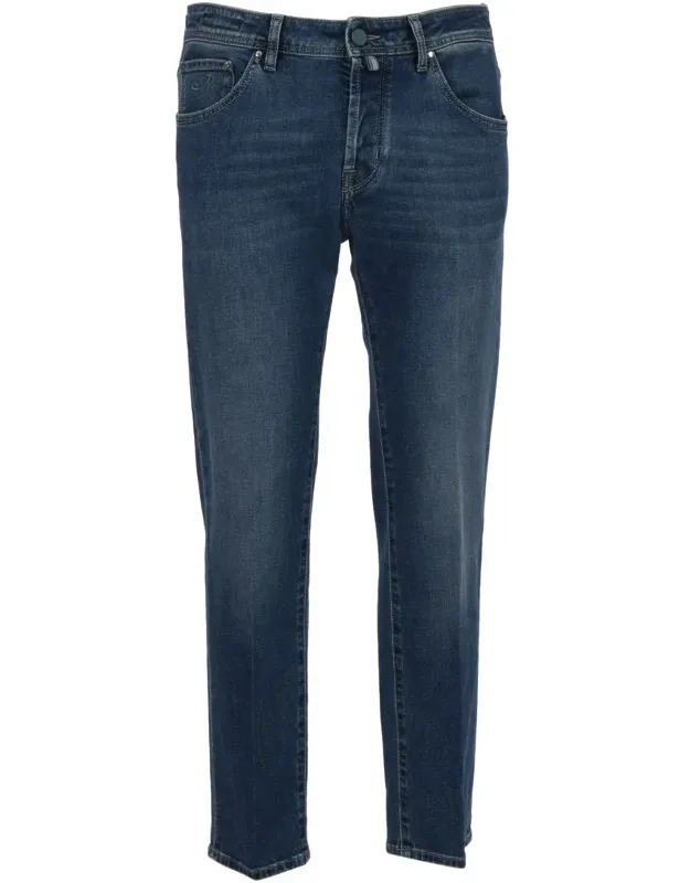 Cropped Slim Fit 5 Pockets Pants