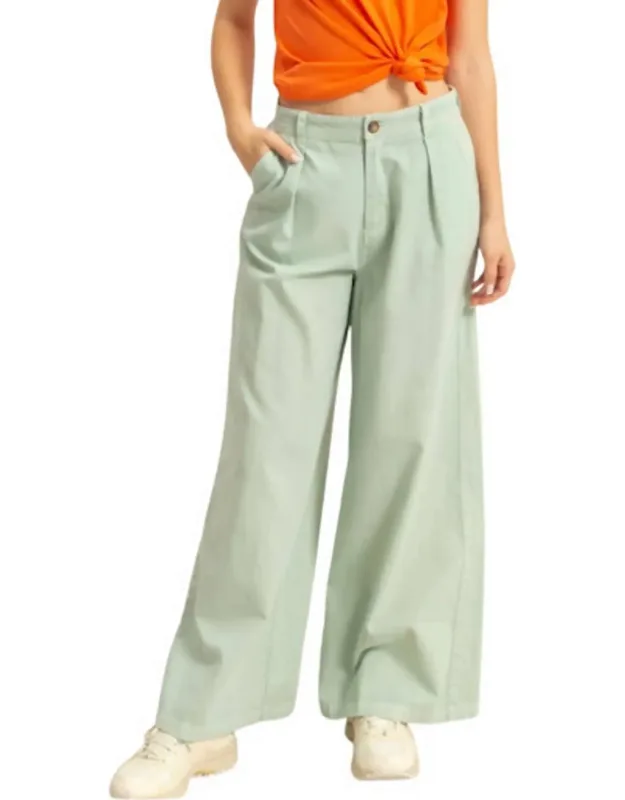 High Waist Basic Wide Leg Pants