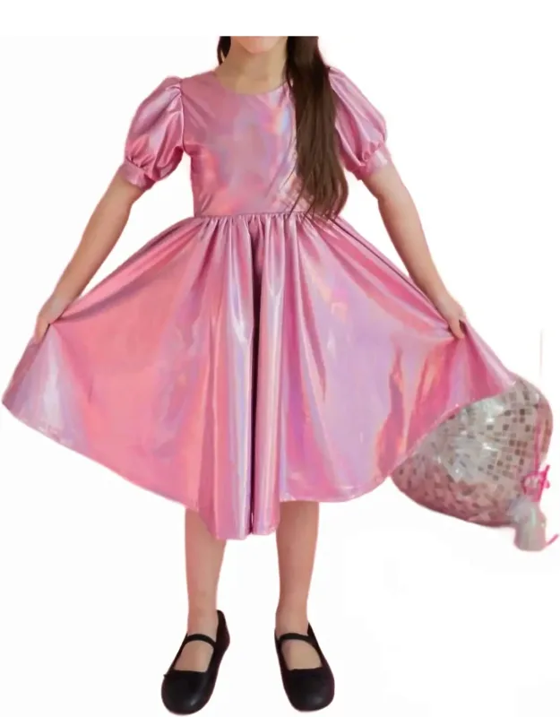Puff Sleeve Twirl Dress